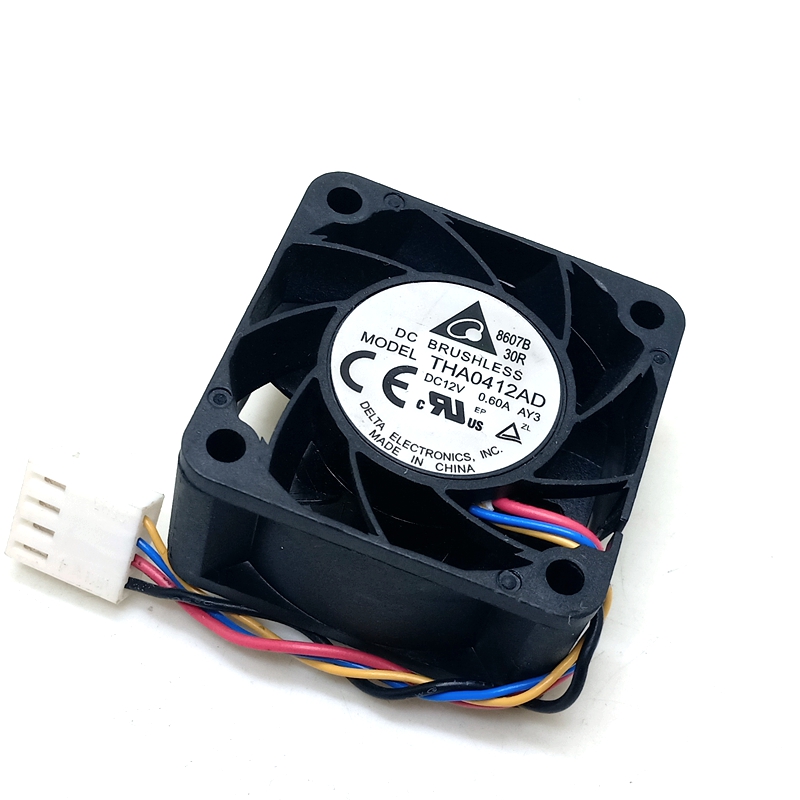 Original DELTA THA0412AD Cooling Fan 12V 0.6A 5.16W 4wires THA0412AD Fans